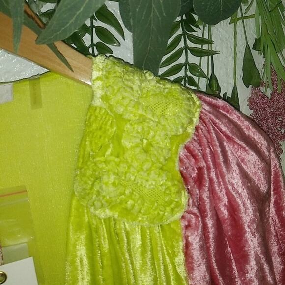 LoveShackFancy Avalon Color-Blocked Velvet Dress - Picture 12 of 13